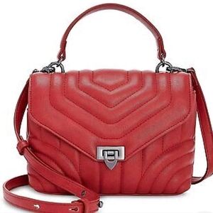 INC International Concepts Red Quilted Crossbody Bag